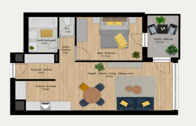 Kiadó Tégla lakás Budapest XI. kerület Spanyolrét Virágkertész utca